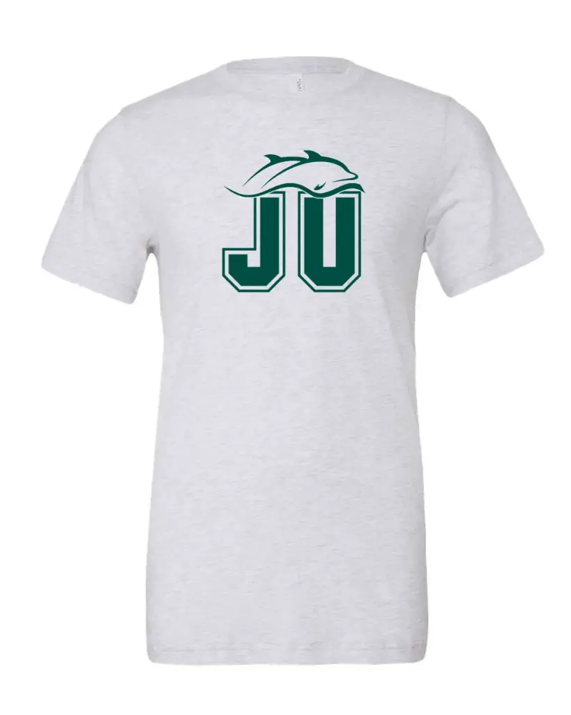 JU Ash T-Shirt with Green JU Emblem