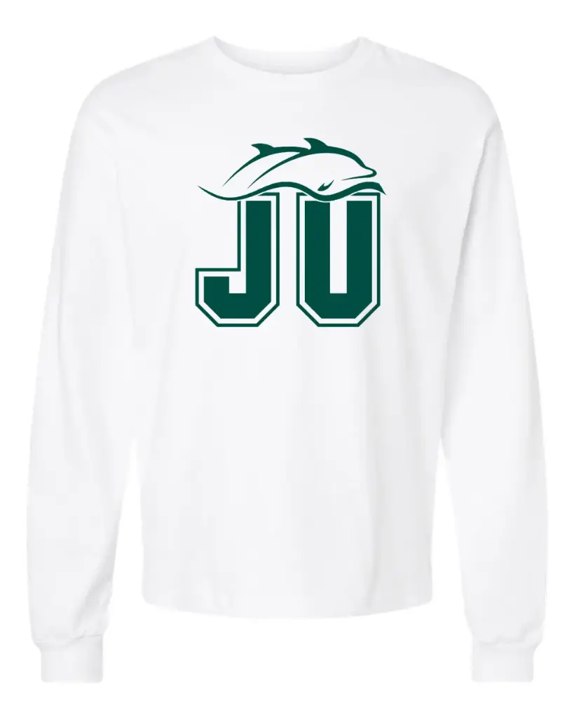 JU White Long-sleeved T-Shirt