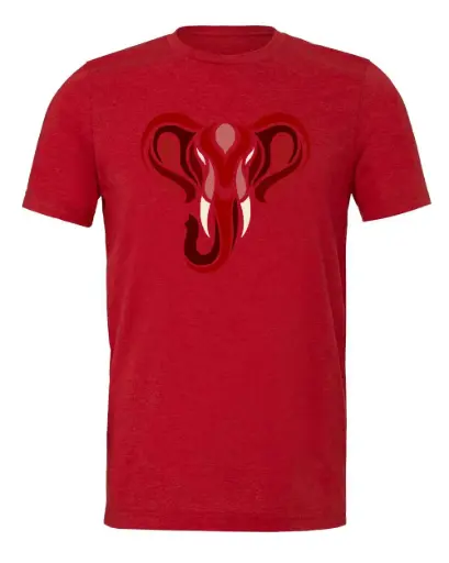 Red - Elephant - T-Shirt