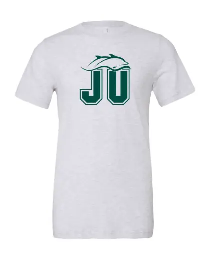 JU Ash T-Shirt with Green JU Emblem